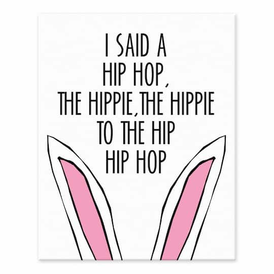 Bunny Rap Tabletop Canvas